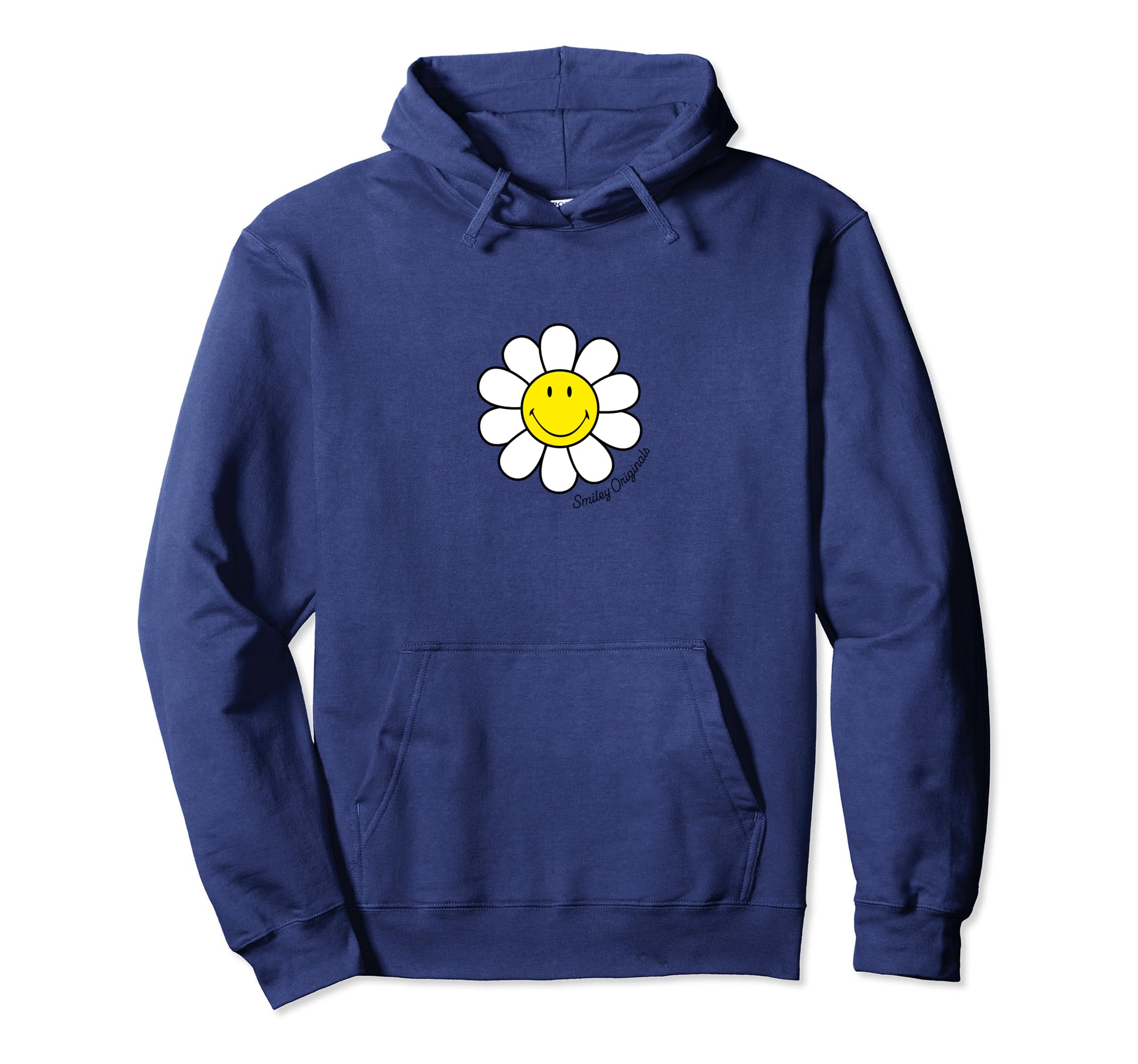Blue Smiley Originals Hoodie With Smiley Face Logo Oversize Blue