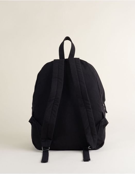 Collab Smiley + Embroidered Canvas Backpack - Black - U