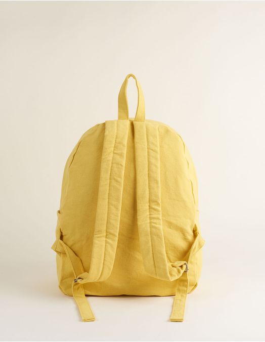 Collab Smiley + Embroidered Canvas Backpack - Yellow - U