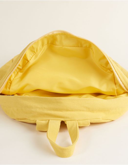 Collab Smiley + Embroidered Canvas Backpack - Yellow - U