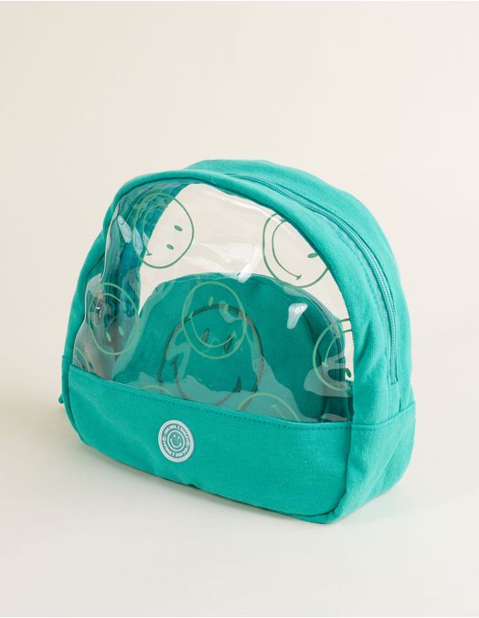 Collab Smiley + Embroidered Toiletry Kit - Green - U