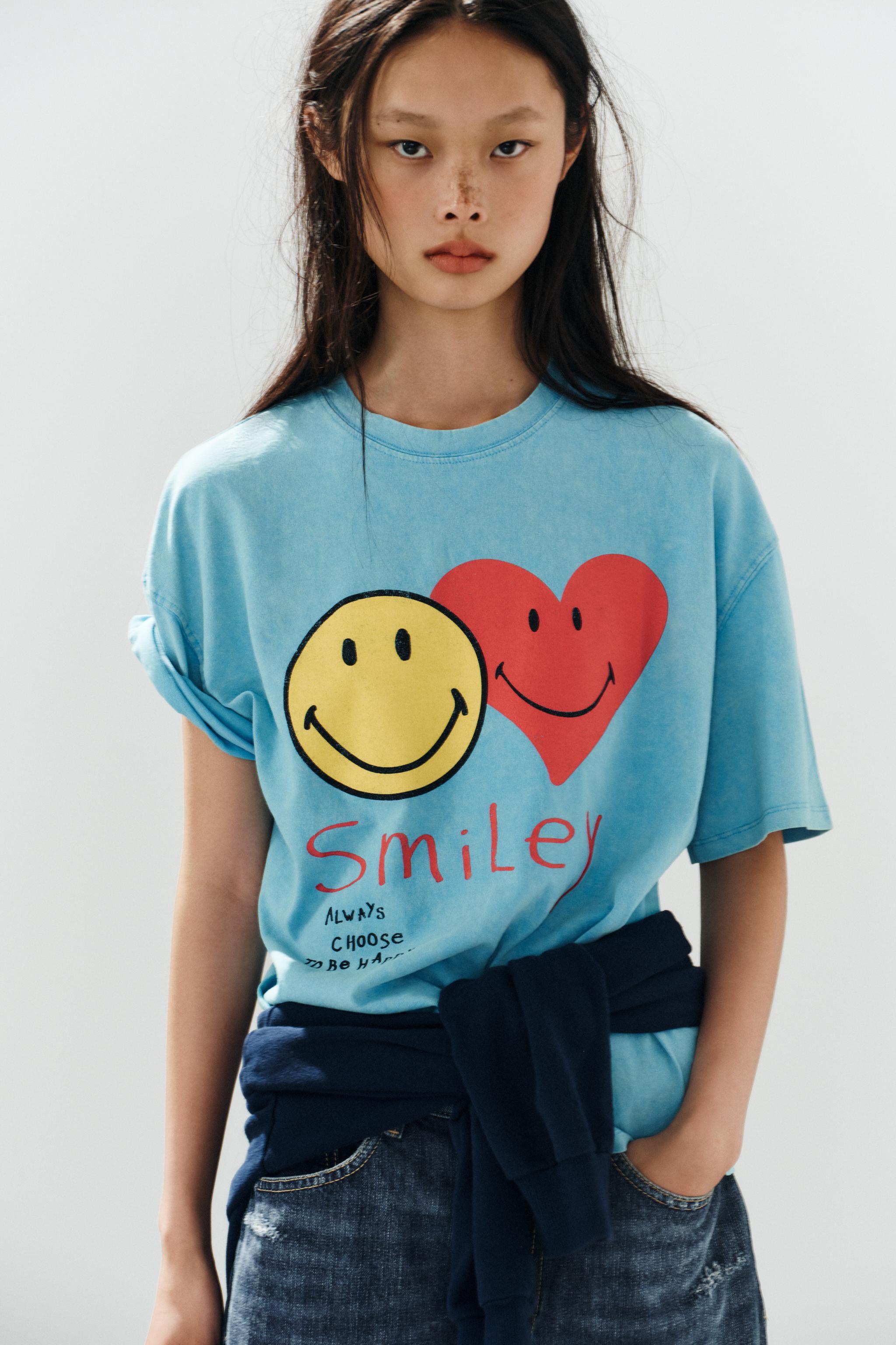 SMILEY® WASHED EFFECT T-SHIRT