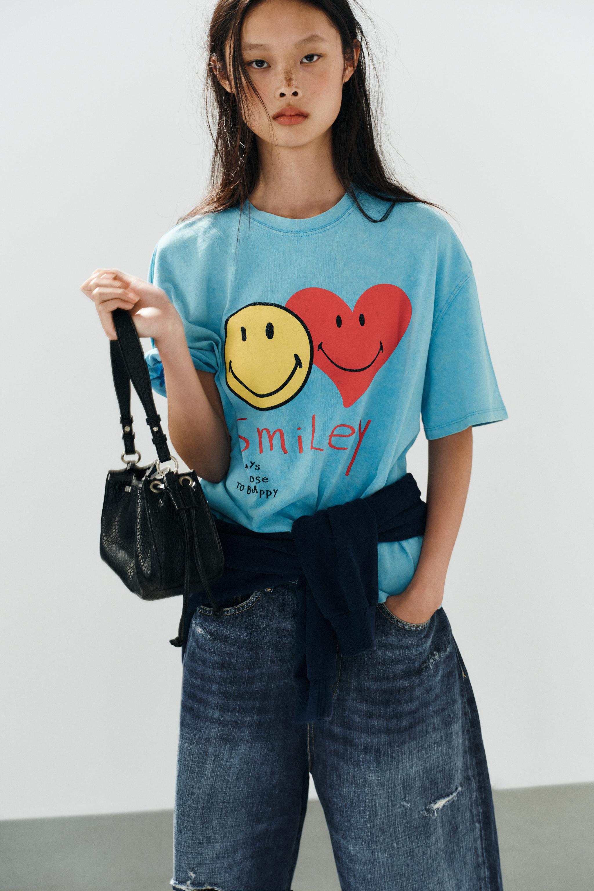 SMILEY® WASHED EFFECT T-SHIRT