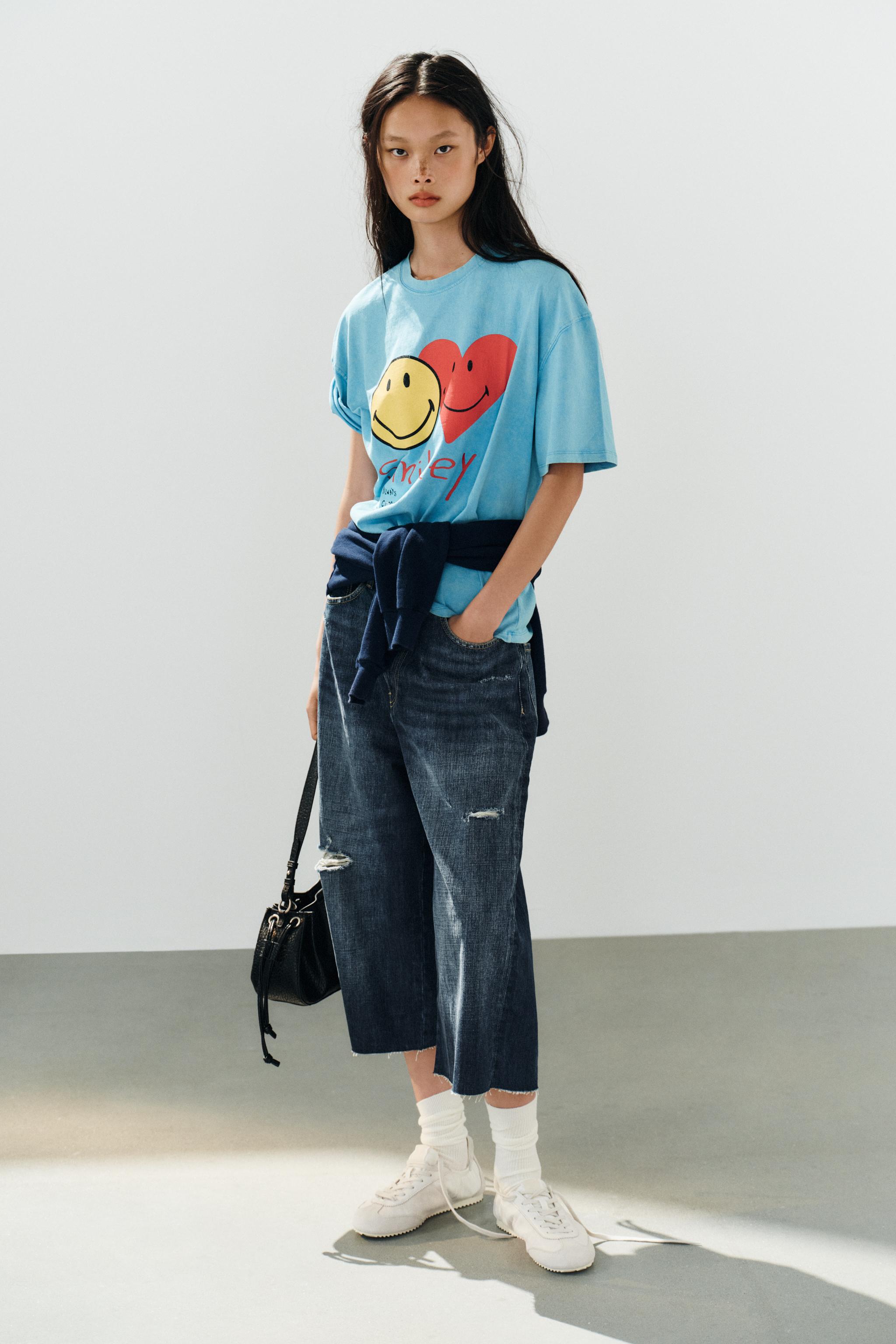 SMILEY® WASHED EFFECT T-SHIRT