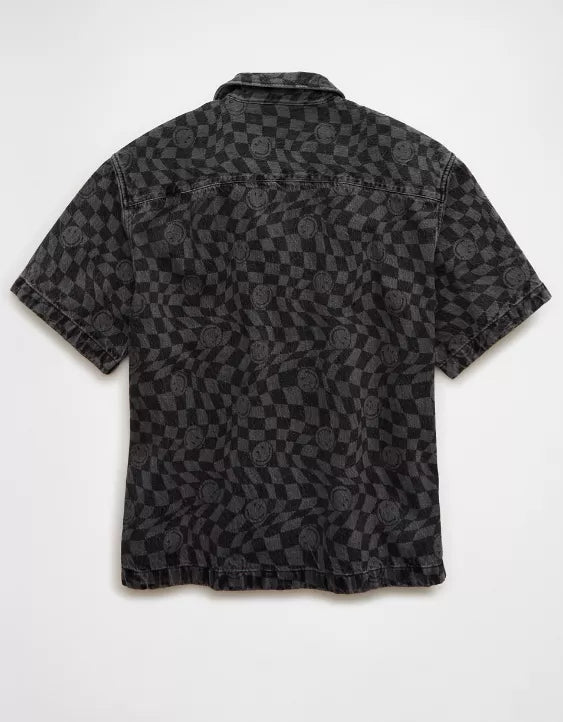 AE | Smiley® Short-Sleeve Button-Up Shirt