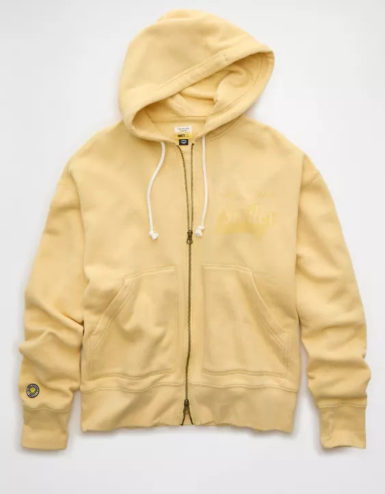 AE | Smiley® Graphic Fleece Full-Zip Sweatshirt