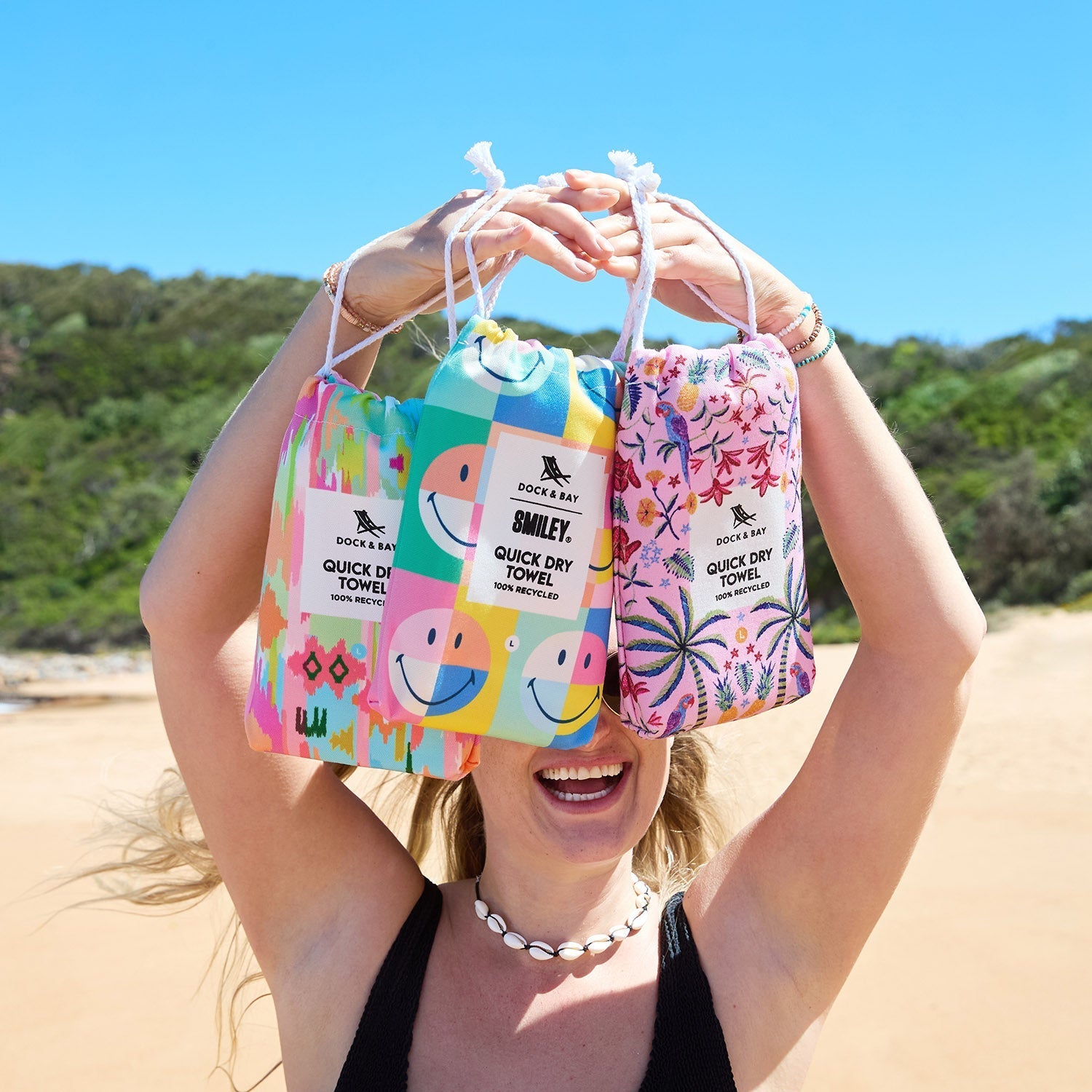 Dock & Bay x Smiley® x Calm Quick Dry Towel