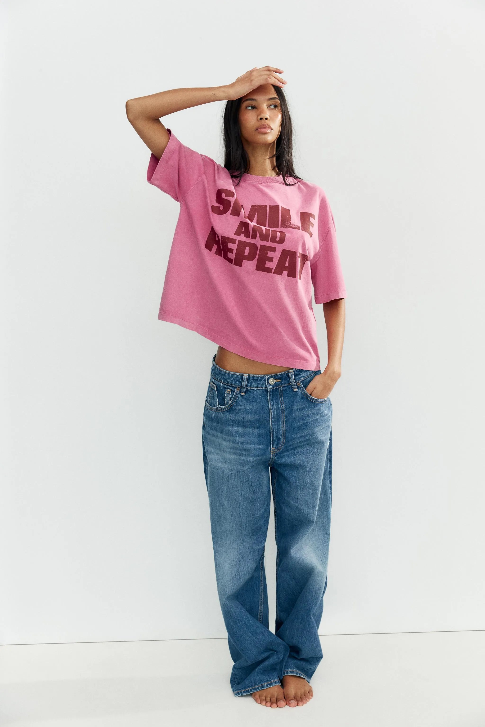 Washed Effect Smiley® T-Shirt