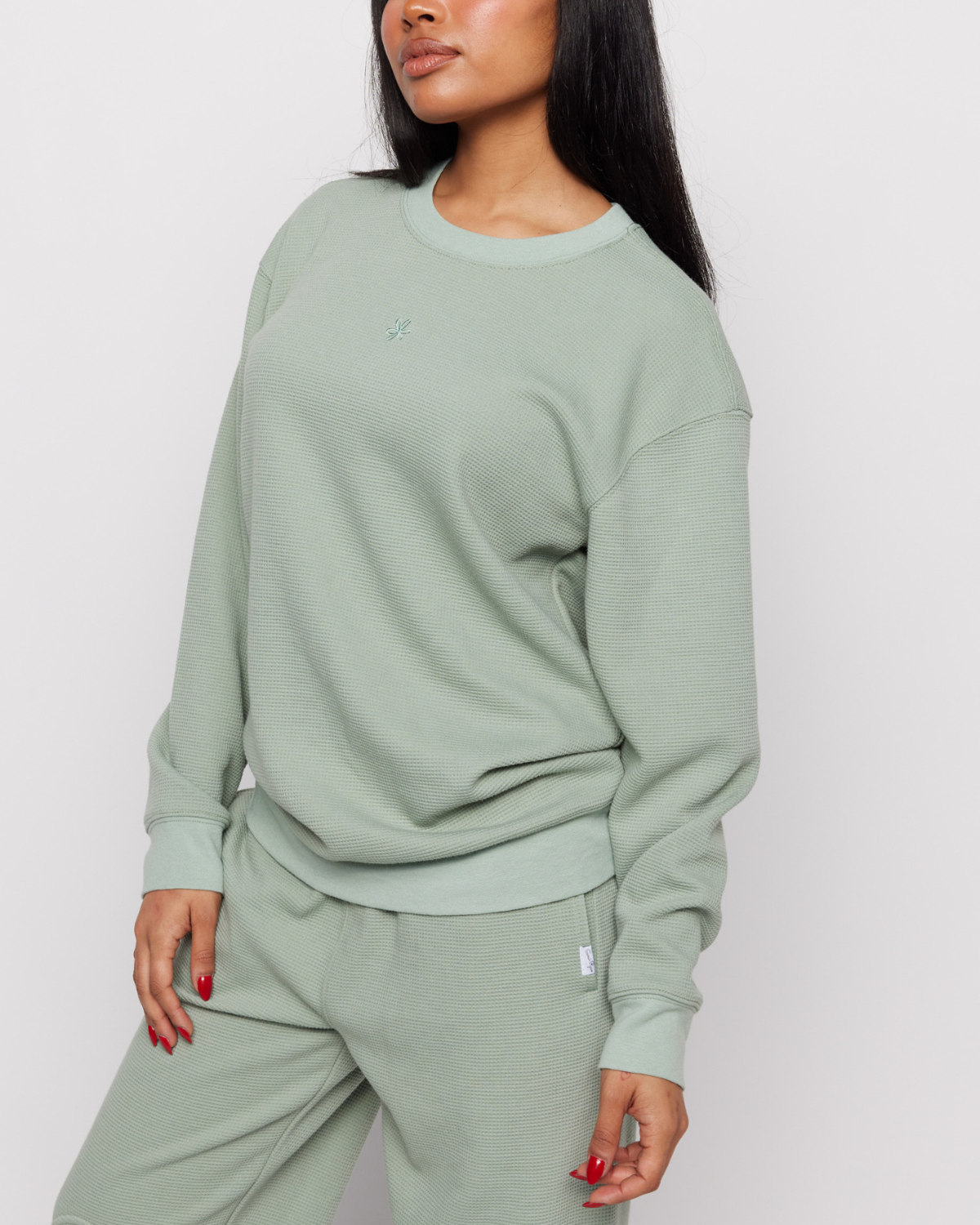 Smiley® Thermal Crewneck, Olive