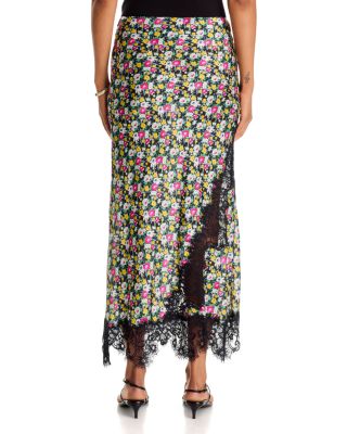 Lace Inset Midi Skirt - Exclusive