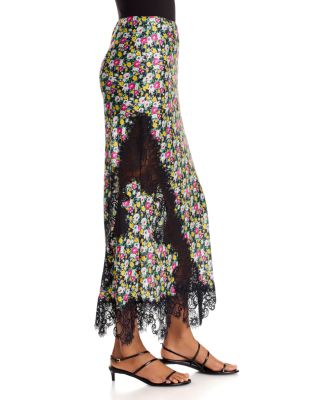 Lace Inset Midi Skirt - Exclusive
