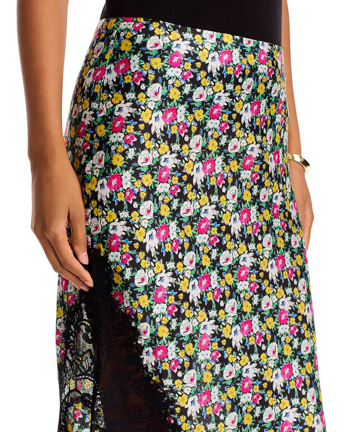 Lace Inset Midi Skirt - Exclusive