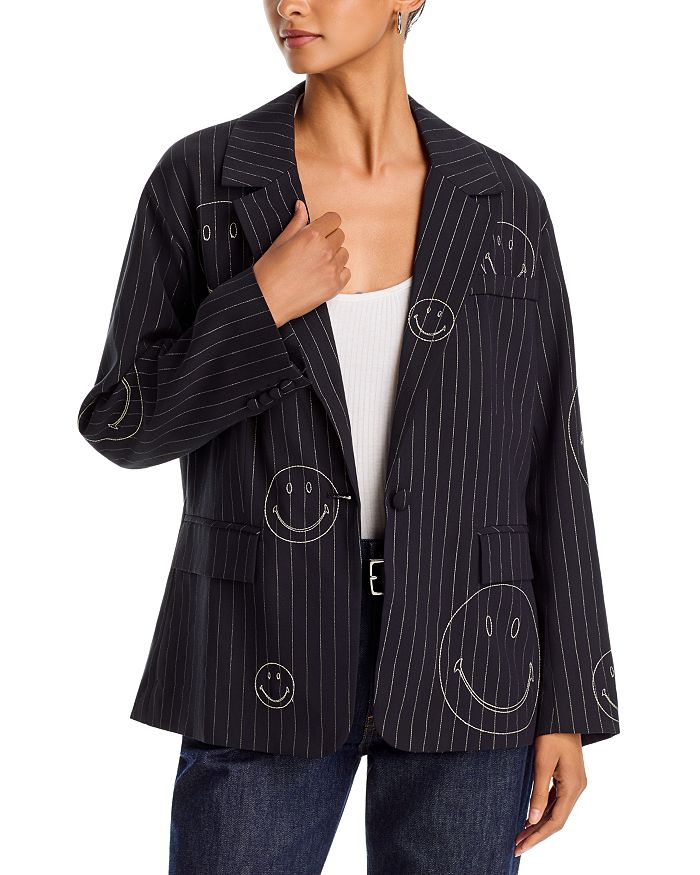 Pinstripe Smiley Blazer - Exclusive
