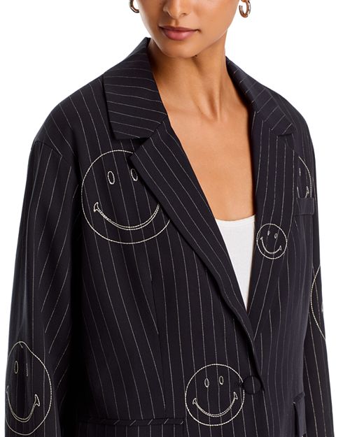 Pinstripe Smiley Blazer - Exclusive