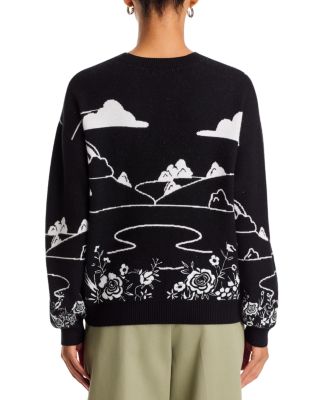 Smiley Sunset Landscape Crewneck Sweater- Exclusive