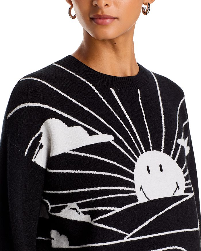 Smiley Sunset Landscape Crewneck Sweater- Exclusive