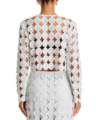 Smiley Crocheted Cardigan - Exclusive