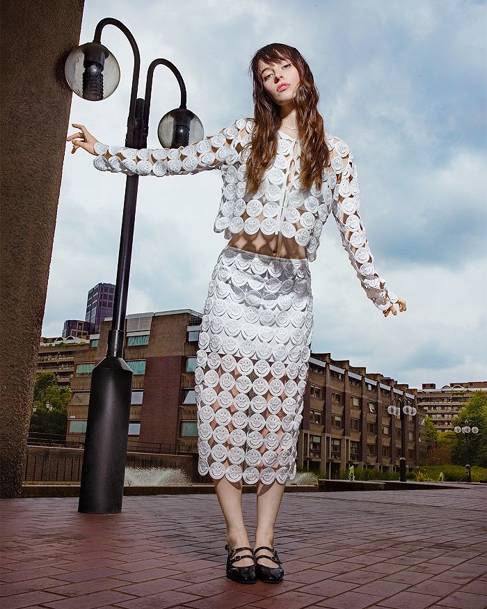 Smiley Crocheted Midi Skirt - Exclusive