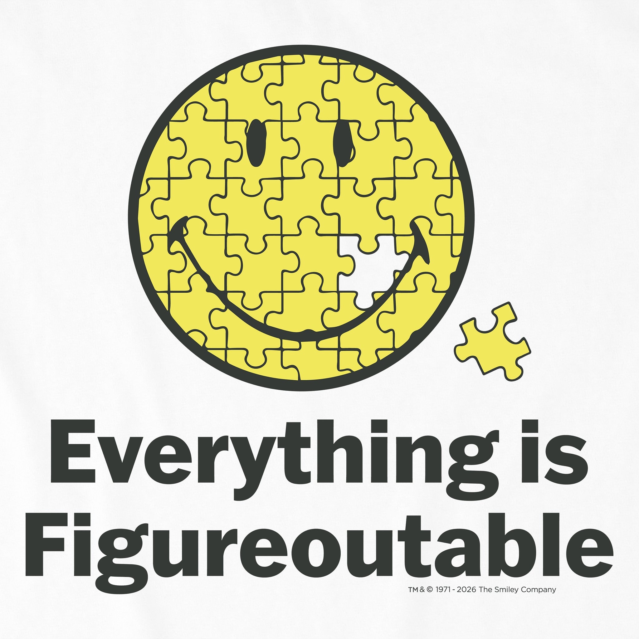 Men's LIG X Smiley Figureoutable Short Sleeve Crusher Tee