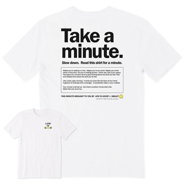 ミュージシャン TOMORROW X TOGETHER Smiley T-Shirt Men's LIG X Smiley Take a Minute Short Sleeve Crusher Tee
