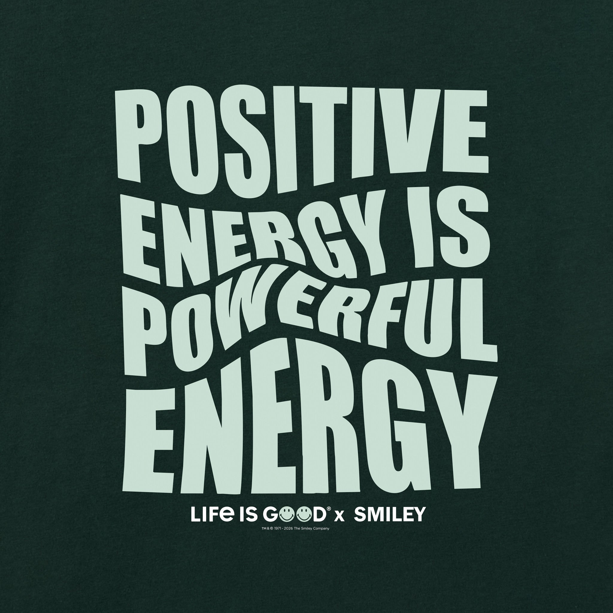 Women's LIG X Smiley Positive Energy Short Sleeve Crusher Boxy Tee