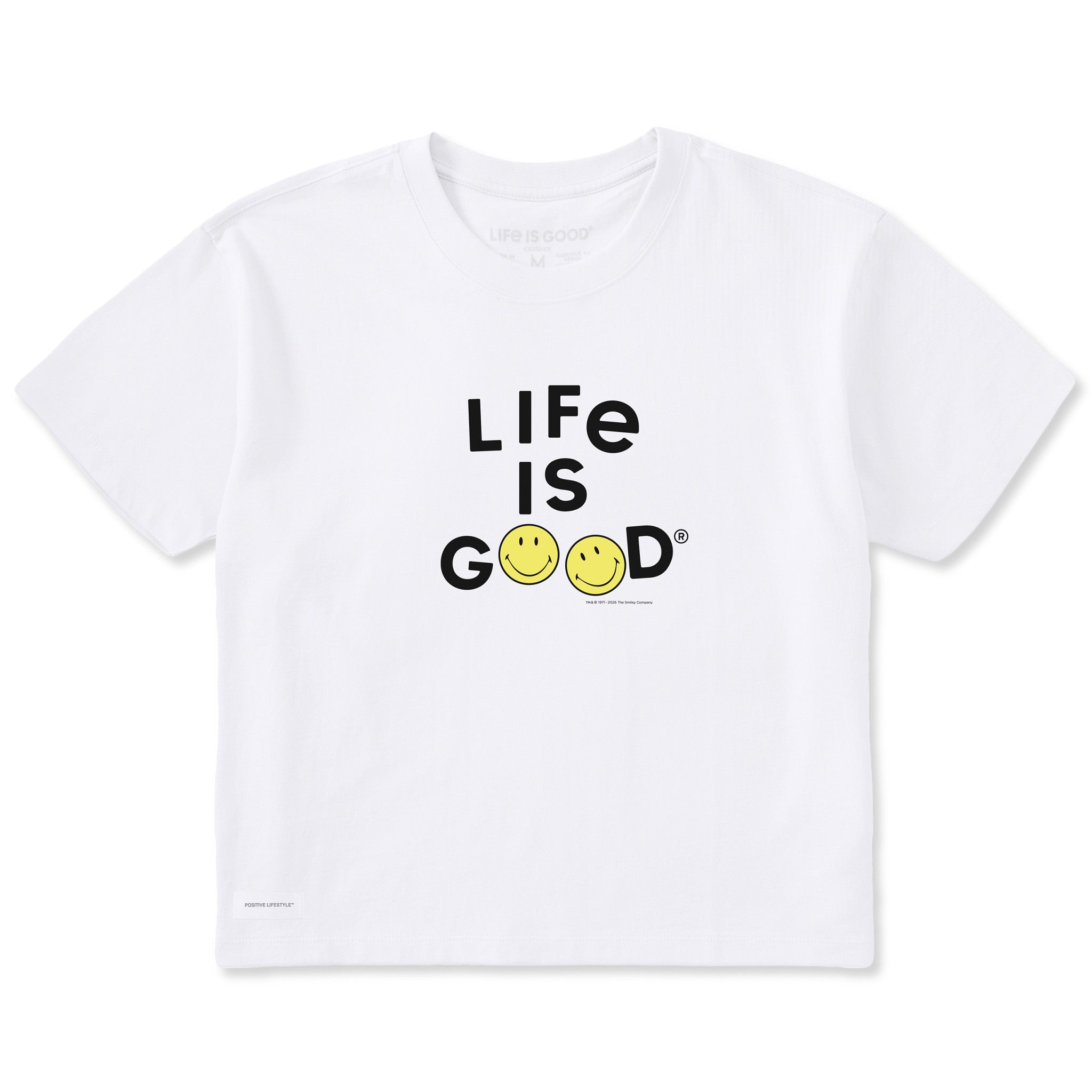 Women's LIG X Smiley Jumble Short Sleeve Crusher Boxy Tee