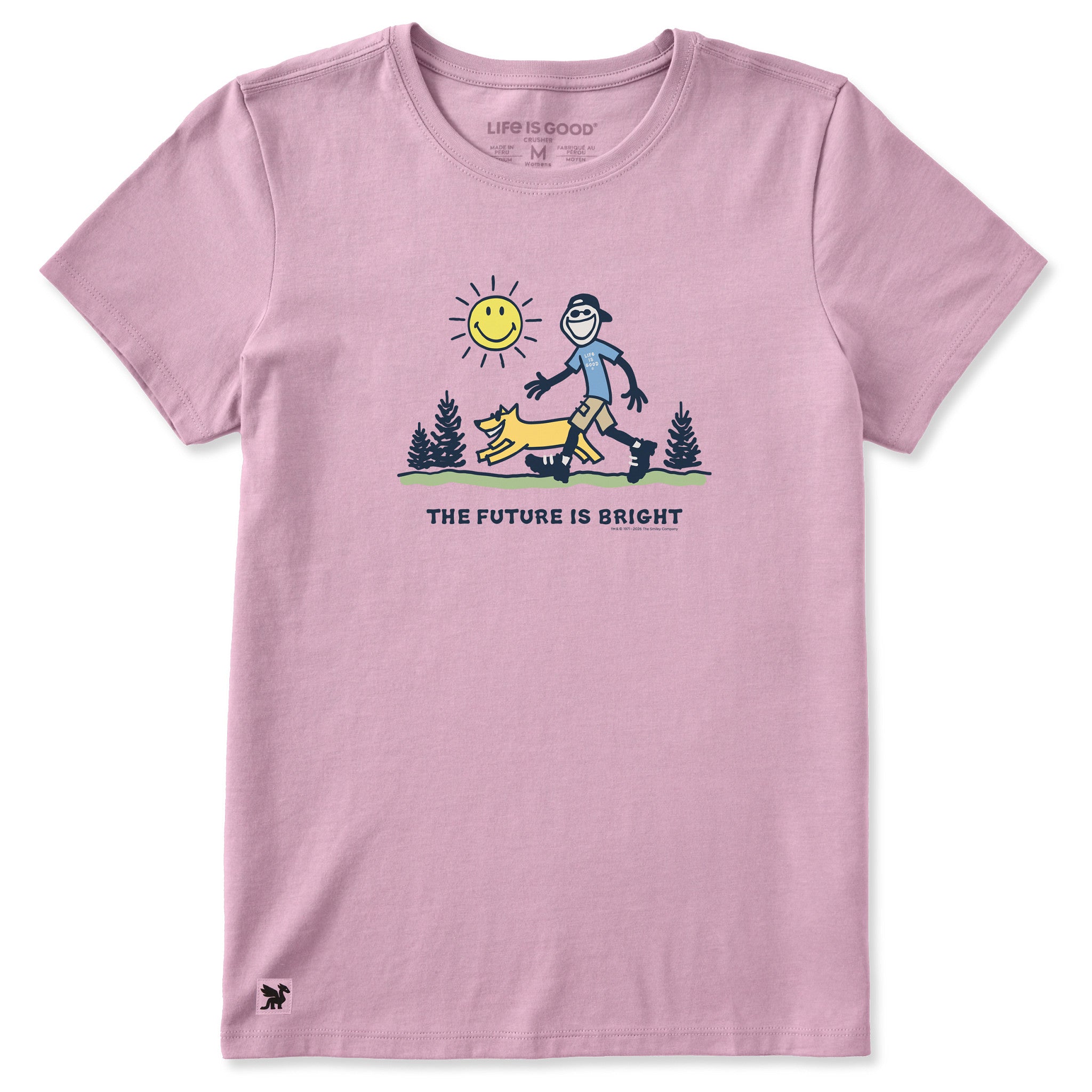 Women's LIG X Smiley The Future is Bright Short Sleeve Crusher Tee