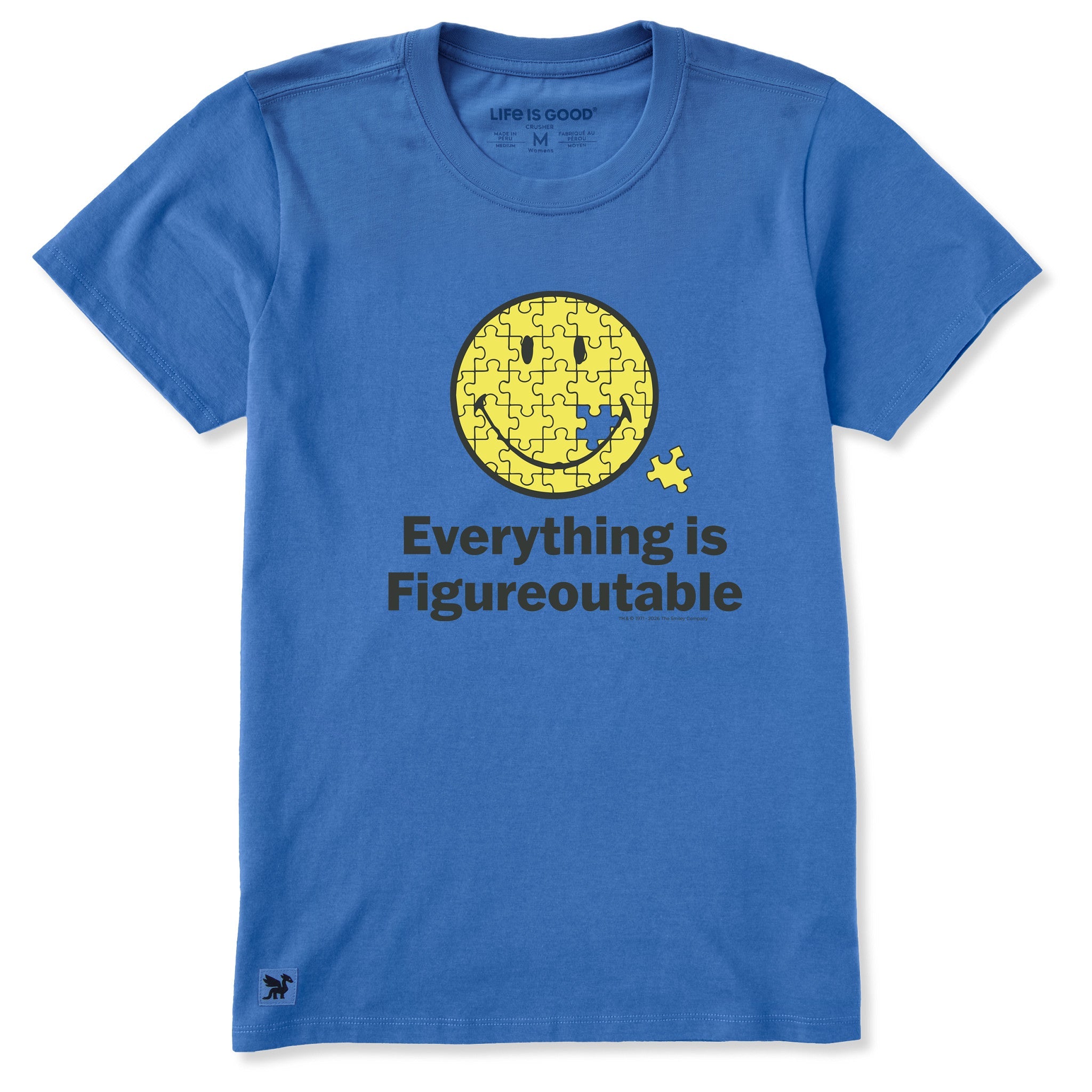 Women's LIG X Smiley Figureoutable Short Sleeve Crusher Tee