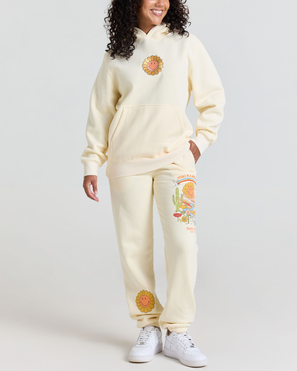 Smiley® Mirage Sweatpants, Cream