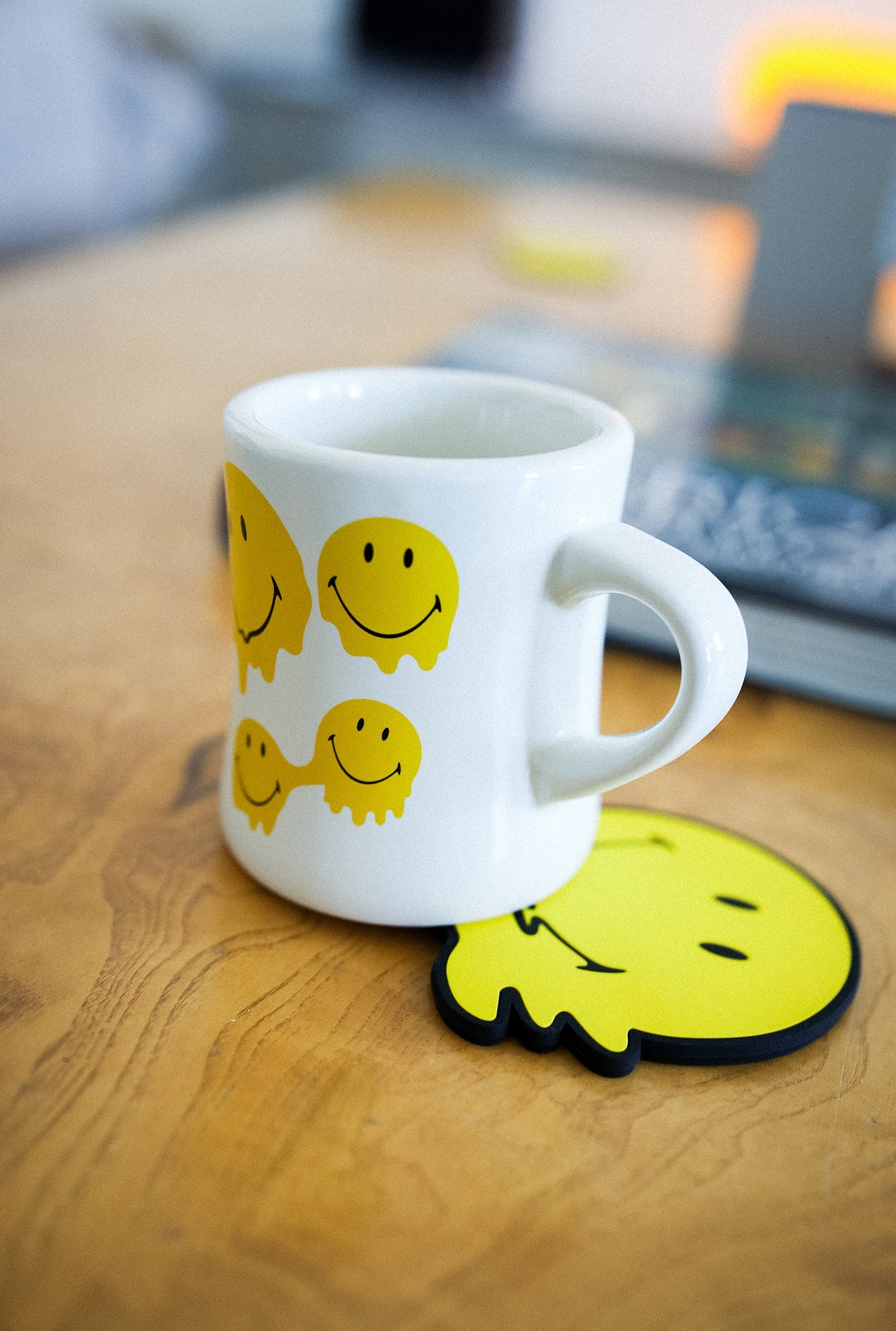 P/C x Smiley®: Tired of Being Tired Silicone Coaster - Multicolour