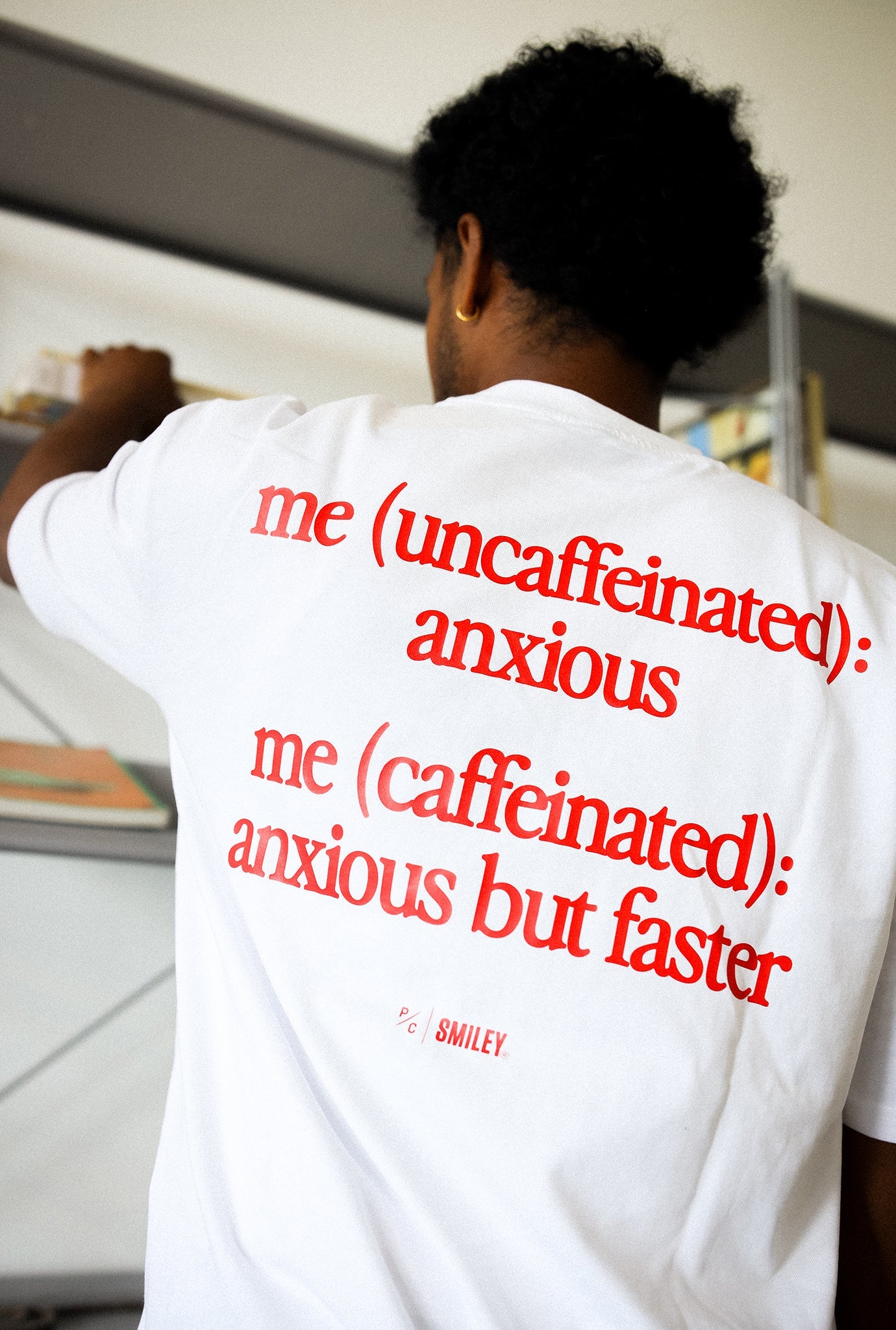 P/C x Smiley®: Uncaffeinated Heavyweight T-Shirt - White