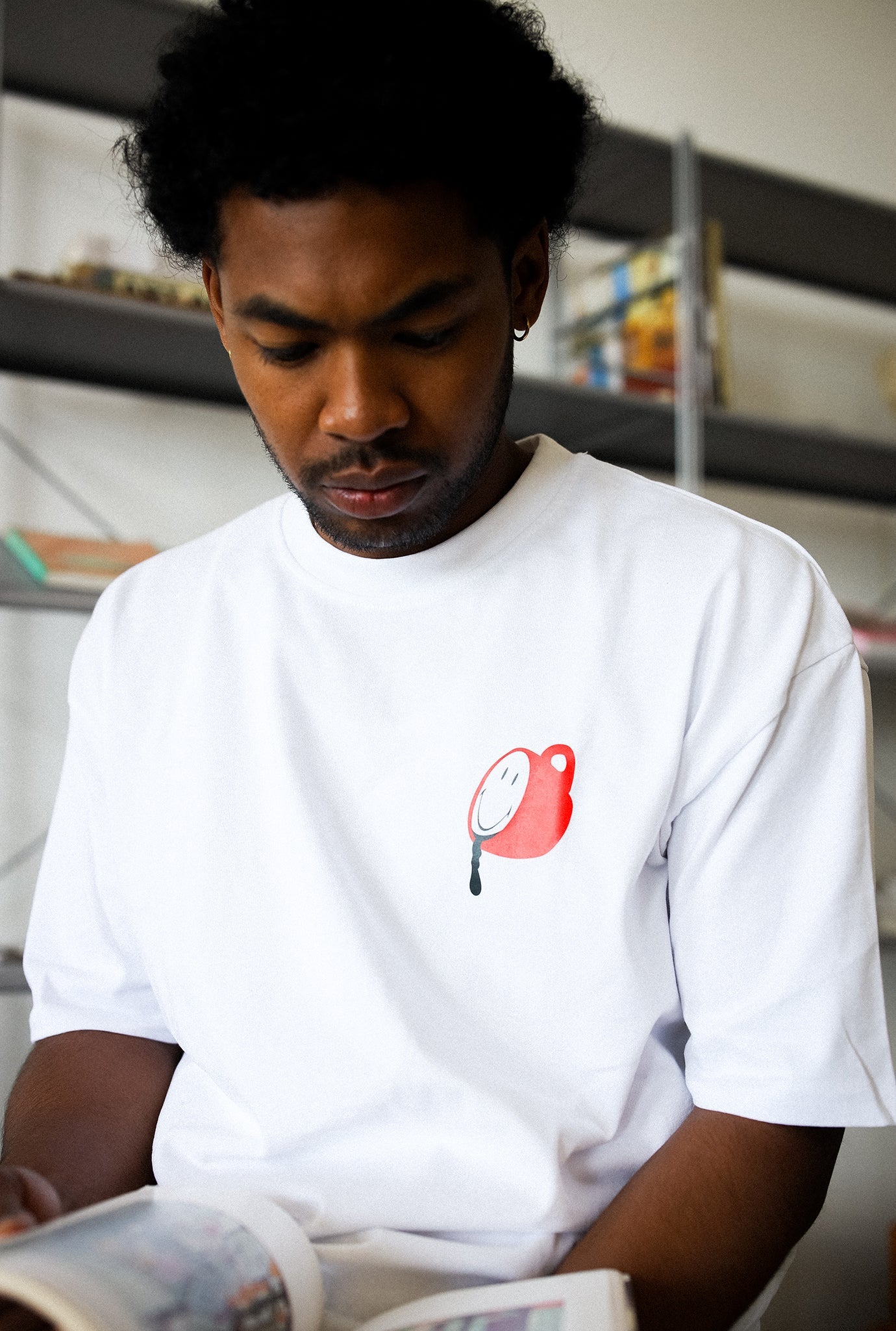 P/C x Smiley®: Uncaffeinated Heavyweight T-Shirt - White