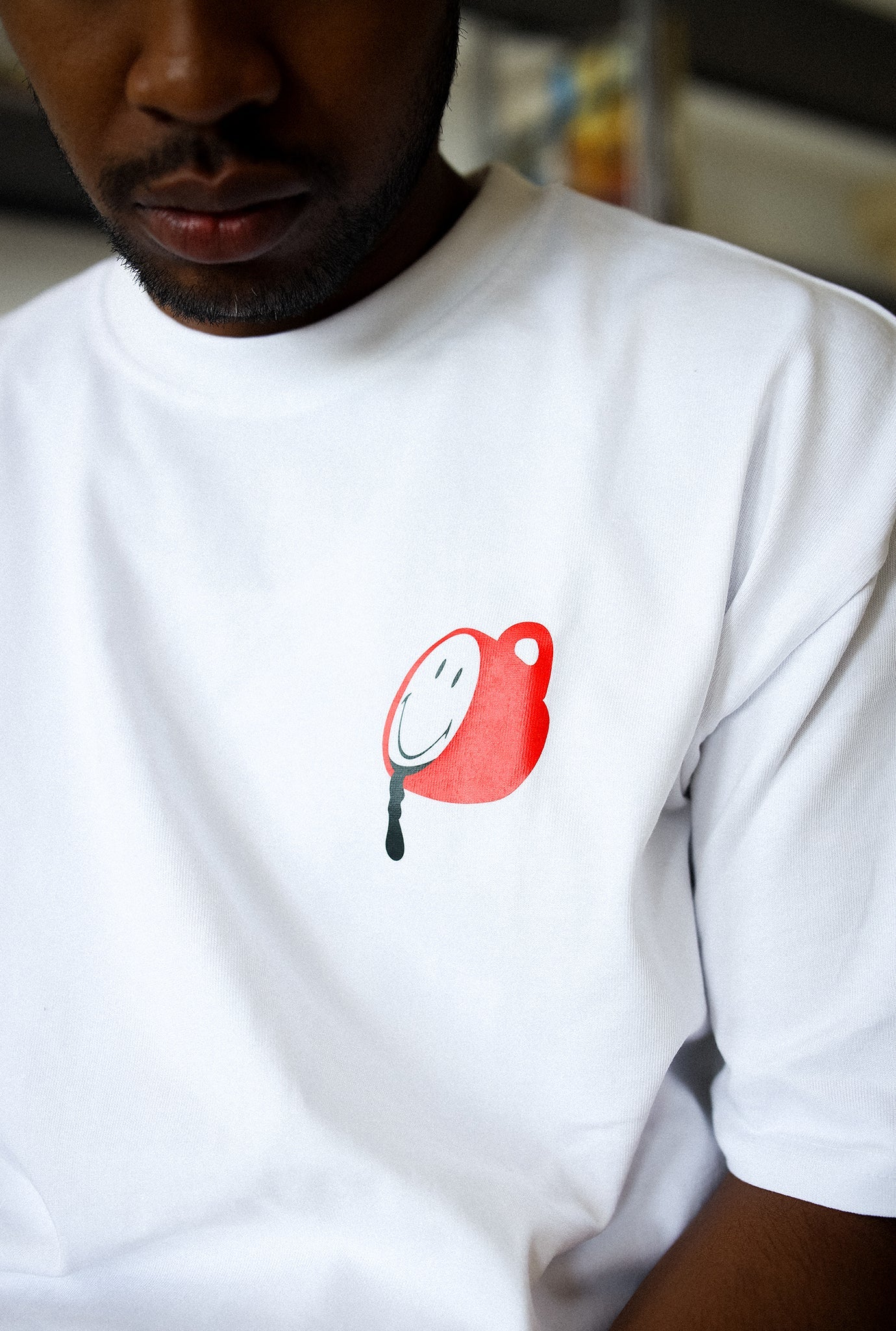 P/C x Smiley®: Uncaffeinated Heavyweight T-Shirt - White
