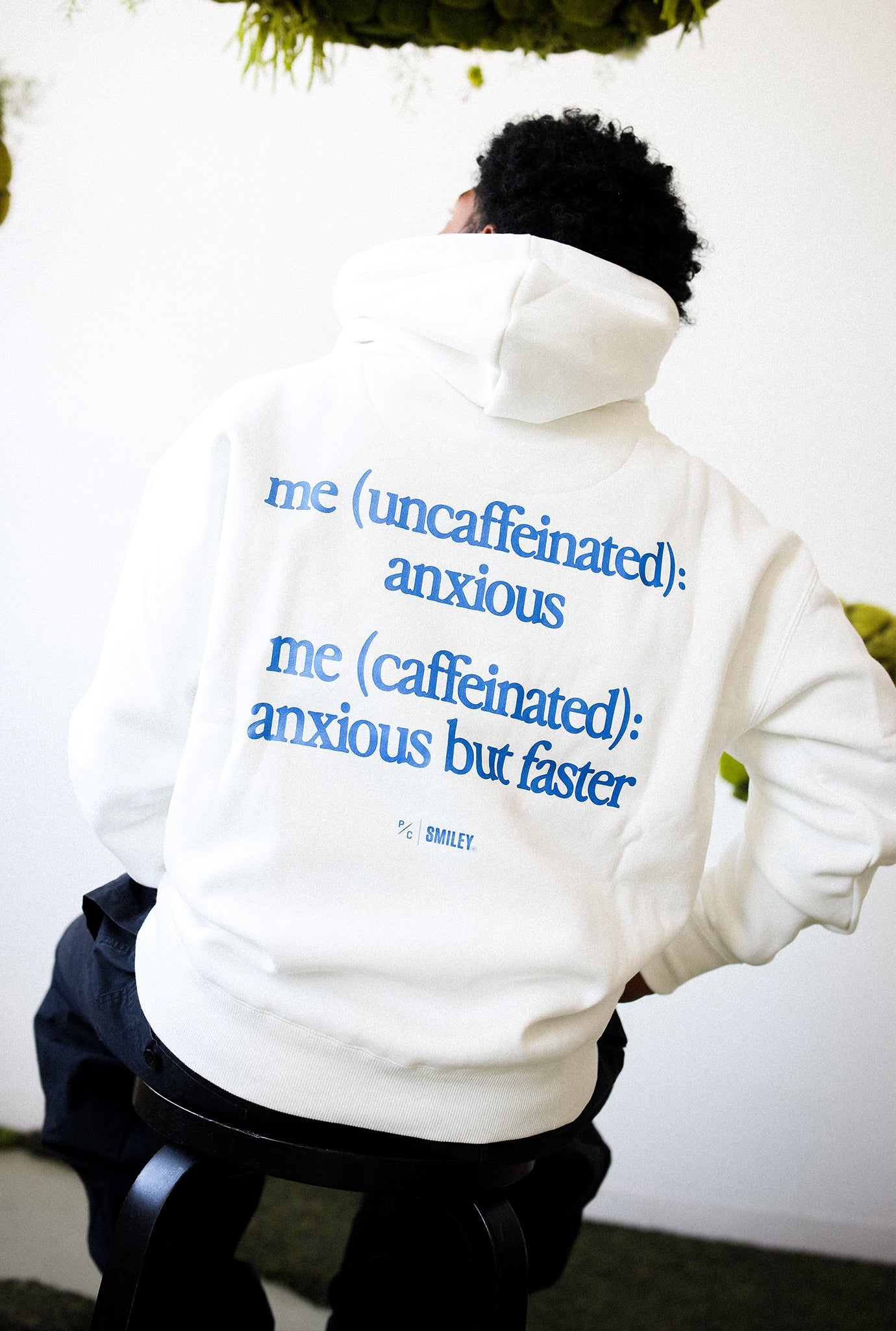 P/C x Smiley®: Uncaffeinated Heavyweight Hoodie - Ivory