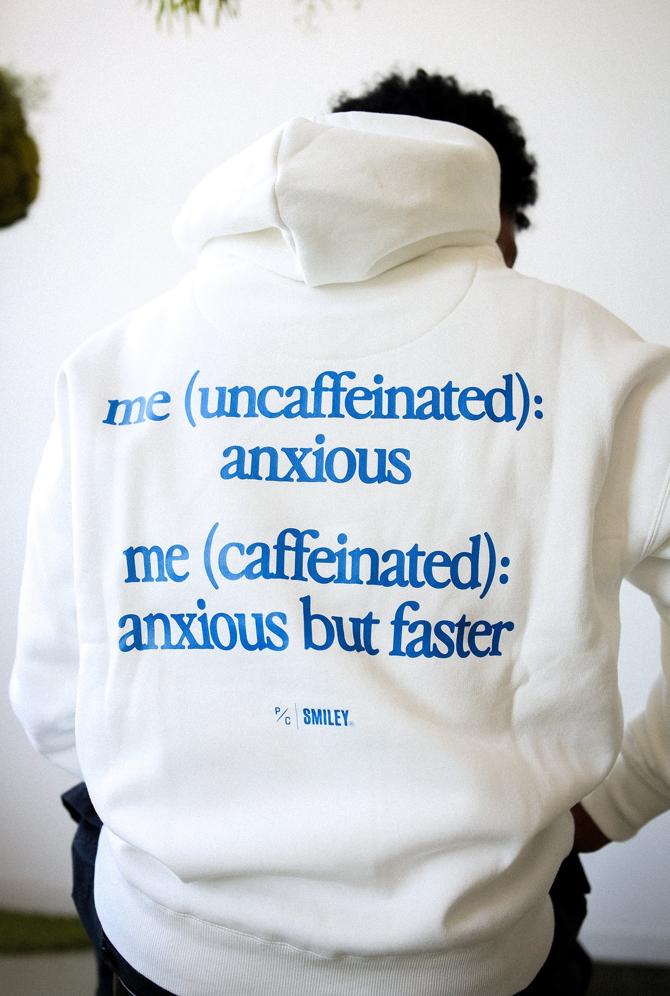 P/C x Smiley®: Uncaffeinated Heavyweight Hoodie - Ivory