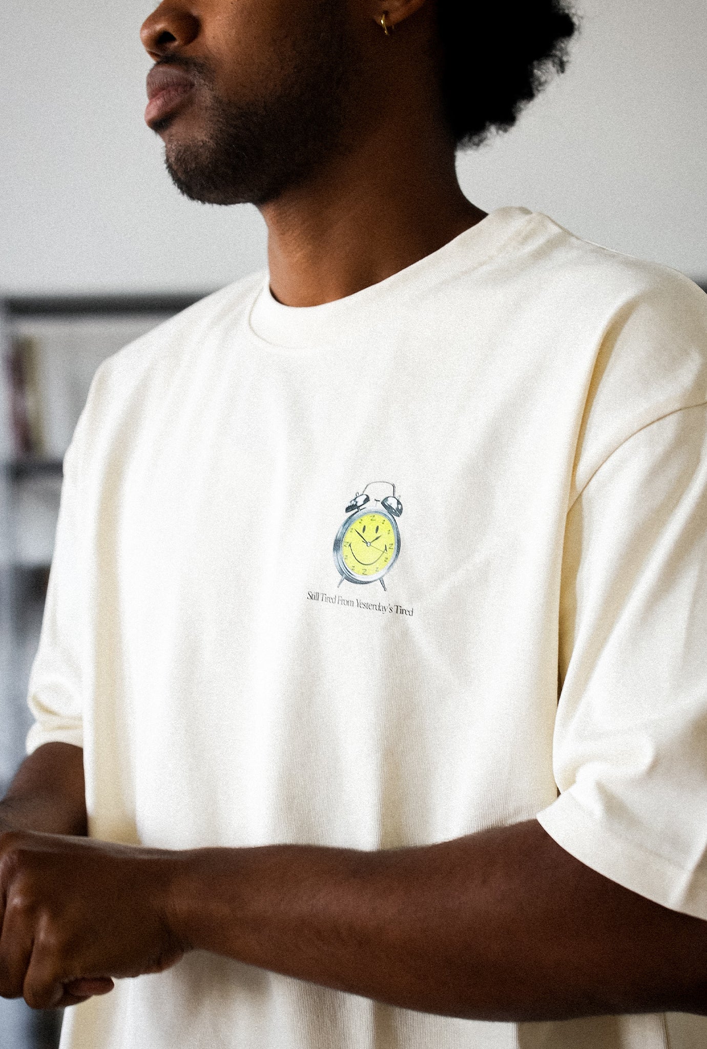 P/C x Smiley®: Still Tired from Yesterday's Tired Heavyweight T-Shirt - Ivory