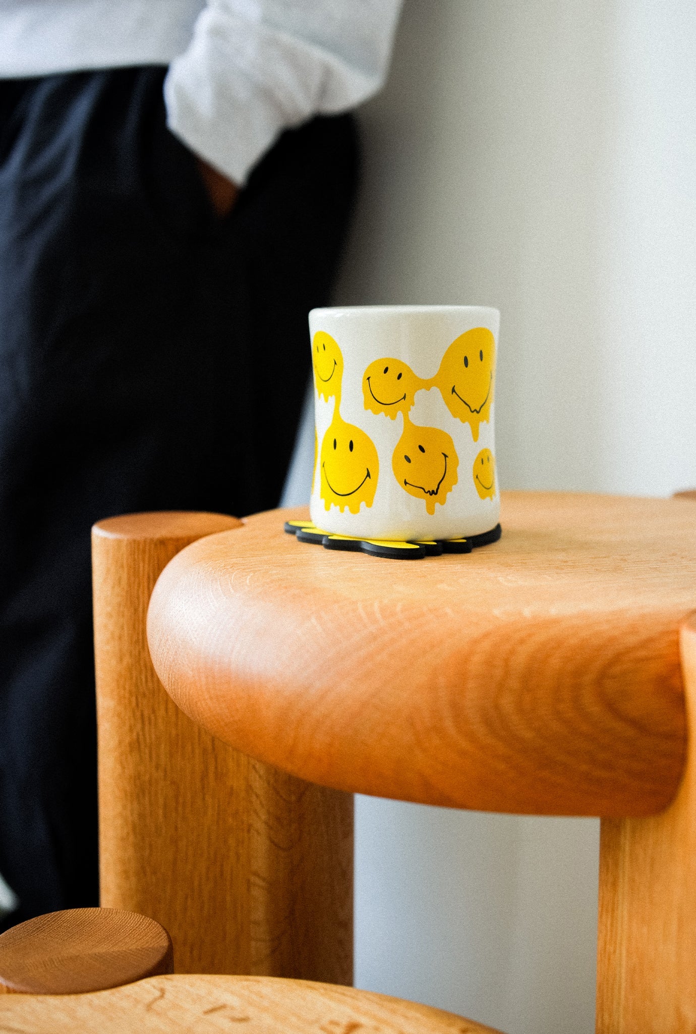 P/C x Smiley®: Tired of Being Tired Silicone Coaster - Multicolour