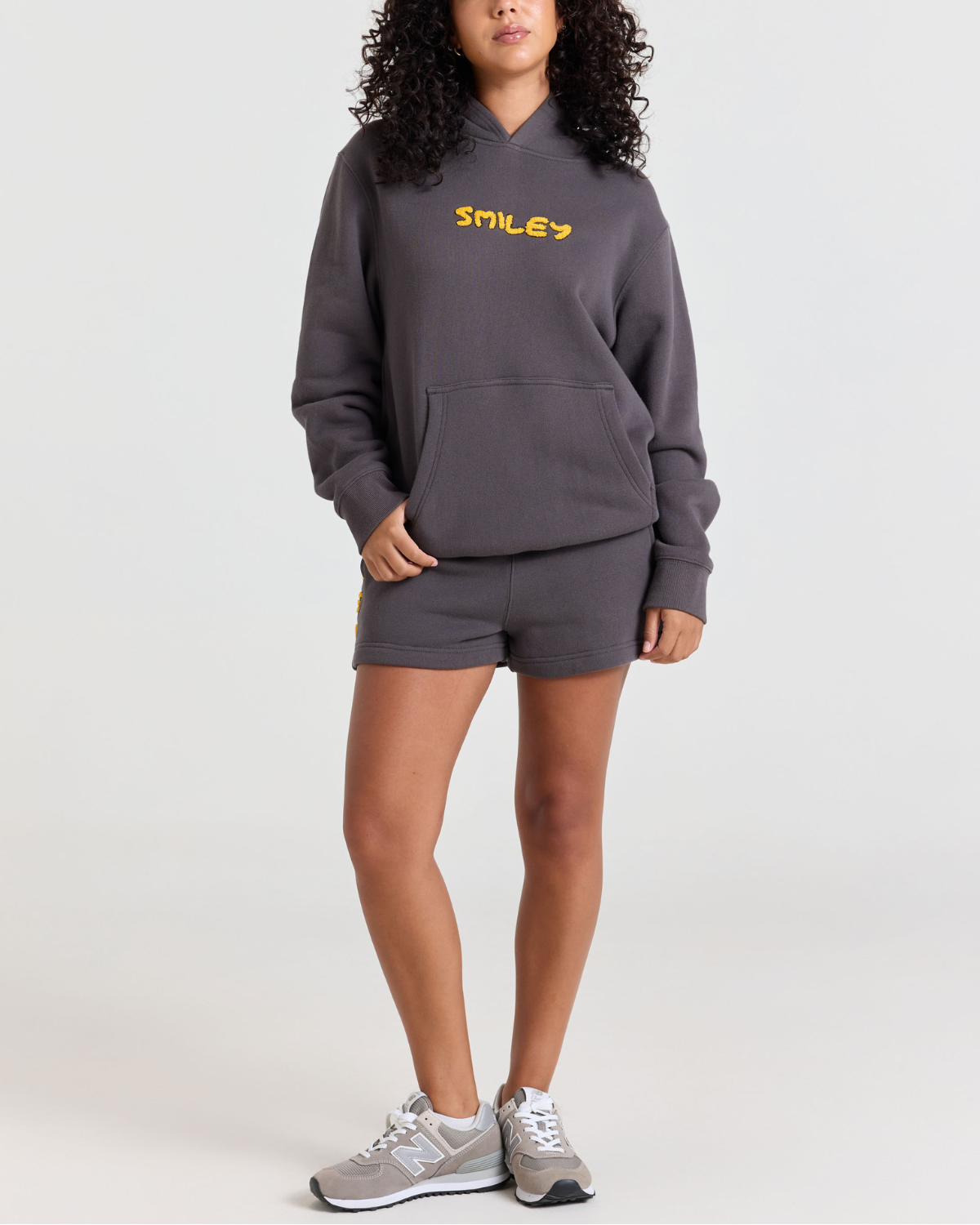 Smiley® Chenille Hoodie, Charcoal