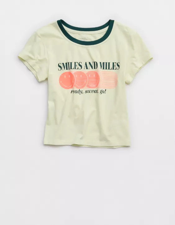 OFFLINE By Aerie | Smiley® Let's Stretch Ringer T-Shirt