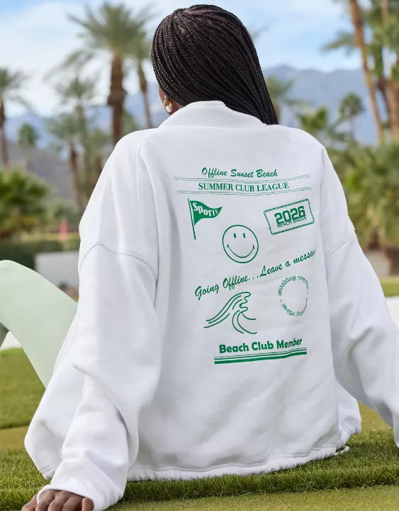 OFFLINE By Aerie | Smiley® Cloud Fleece Seamed Full Zip