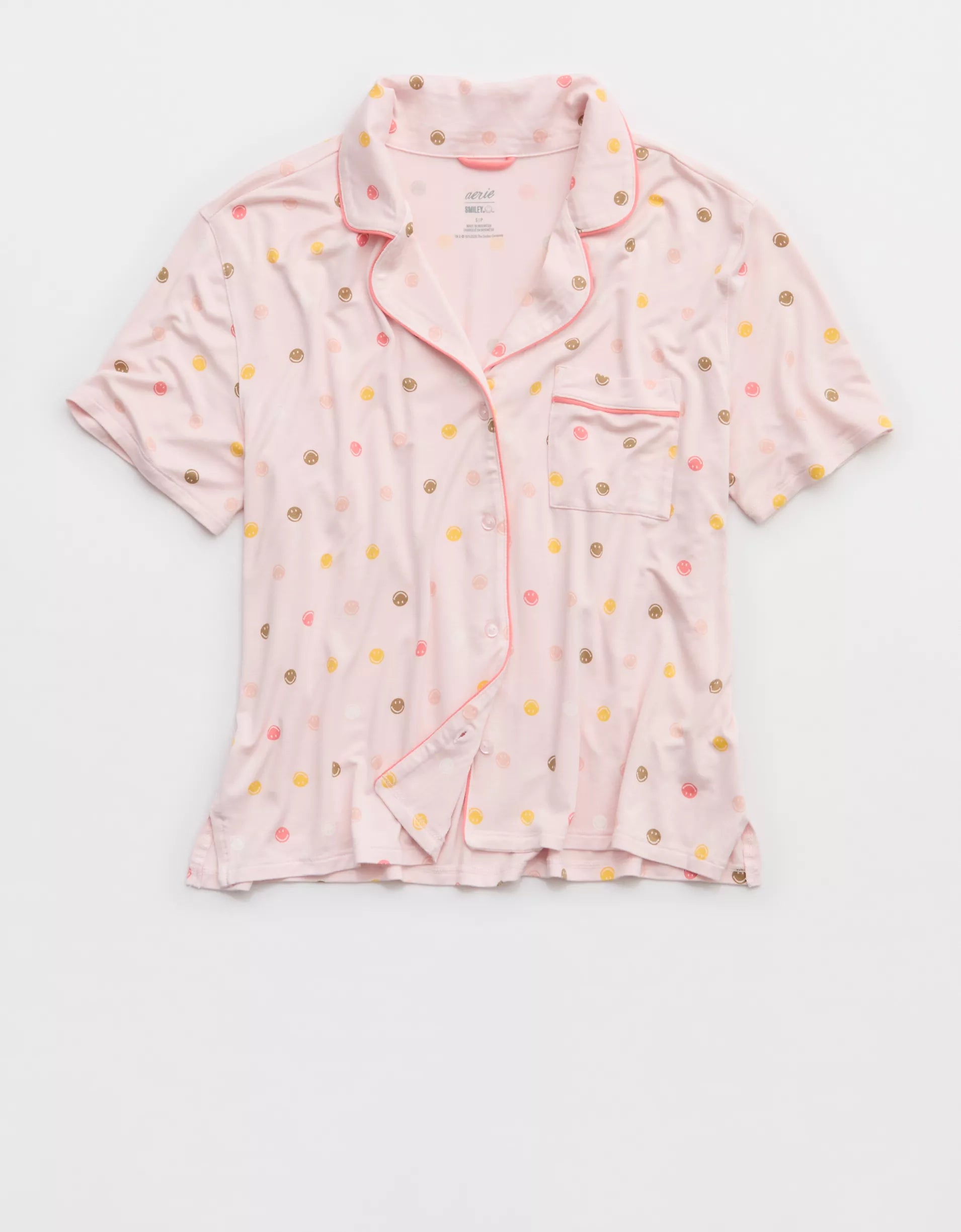 Aerie | Smiley® Real Soft® Short Sleeve Pajama Shirt