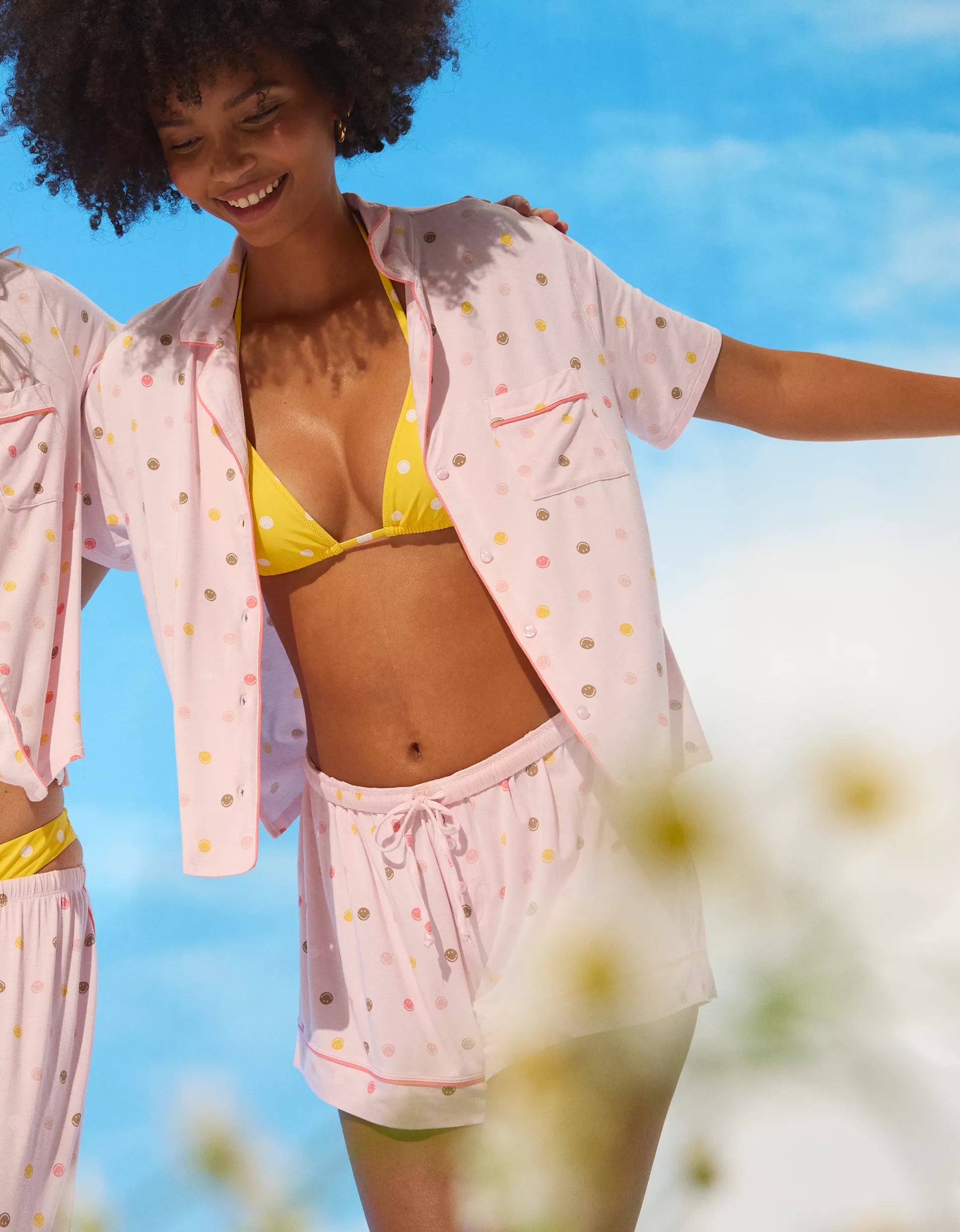 Aerie | Smiley® Real Soft® Short Sleeve Pajama Shirt