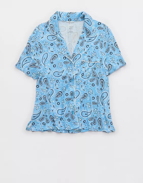 Aerie | Smiley® Real Soft® Short Sleeve Pajama Shirt