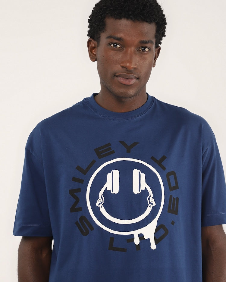 Men's Boxy T-Shirt - Blue | The Smiley Company