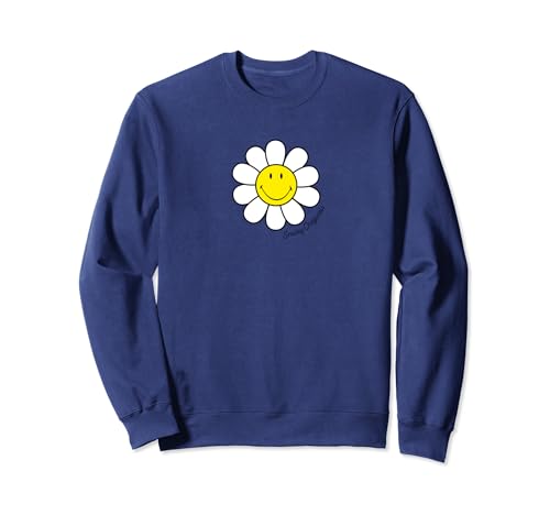 Smiley Originals Glückliches Gesicht Daisy Flower Sweatshirt