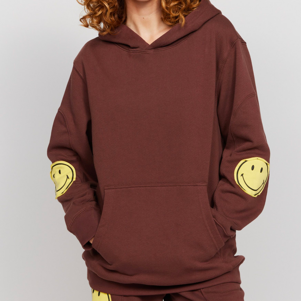 Smiley® Oversized Hoodie, Brown