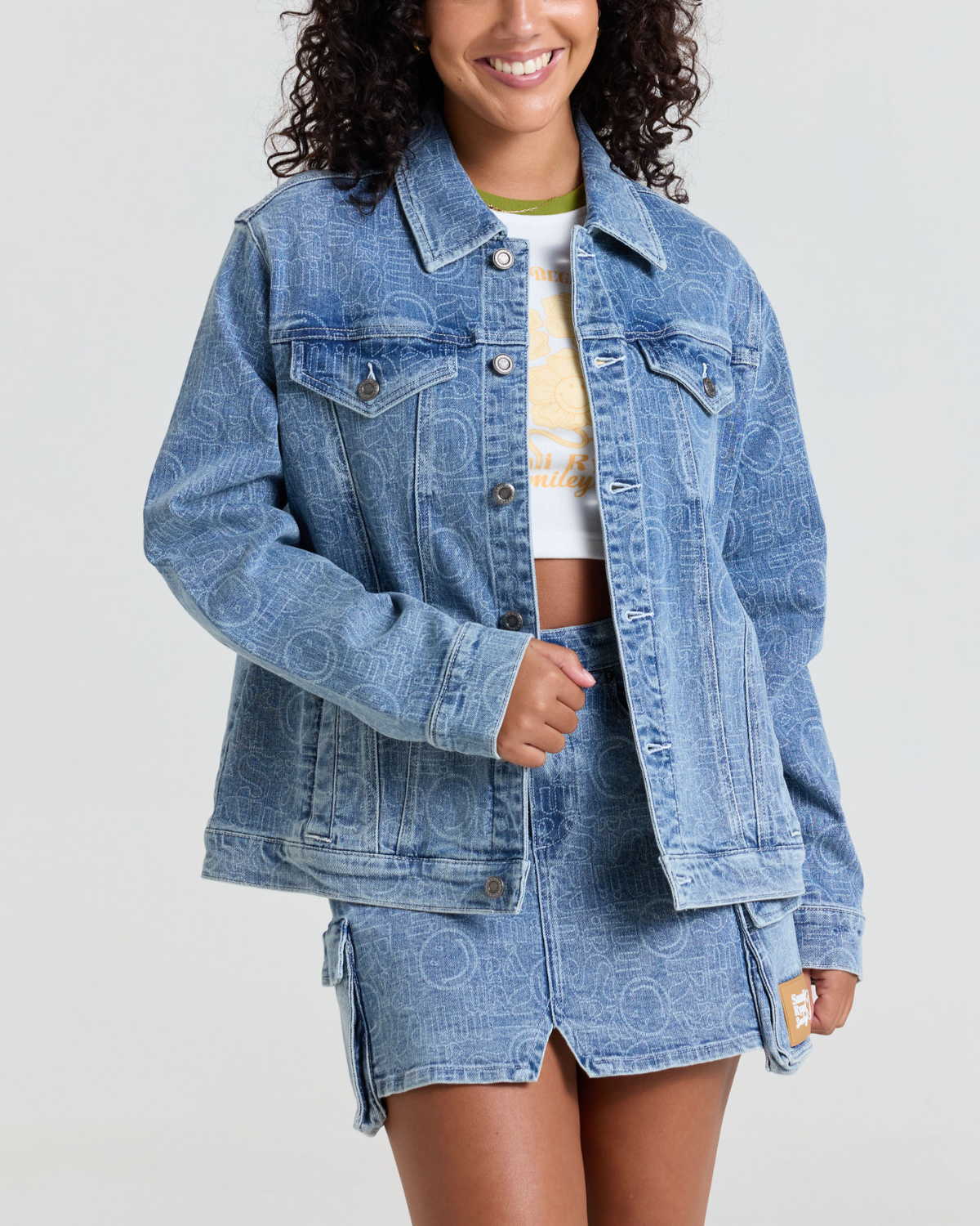 Smiley® Oversized Denim Jacket