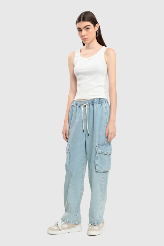 BAW X SMILEY WIDE FIT CARGO PANTS