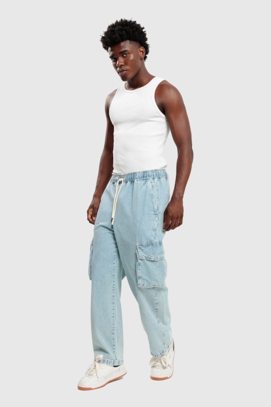 BAW X SMILEY WIDE FIT CARGO PANTS