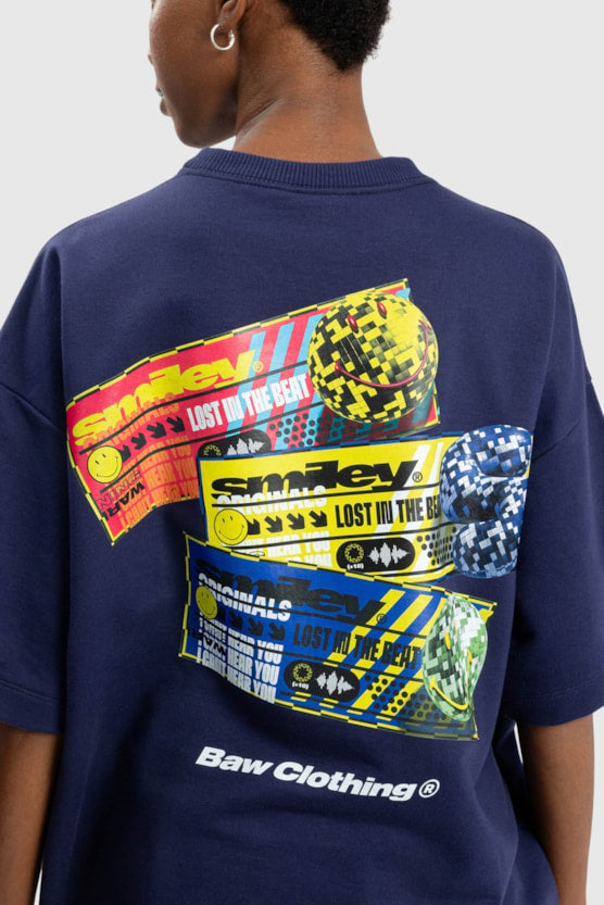 NEW OVER BAW X SMILEY TICKETS T-SHIRT